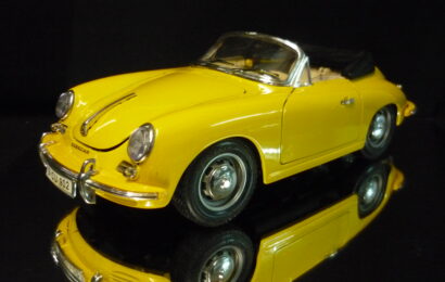 Porsche 356 B Cabrio žluté Bburago 1/18