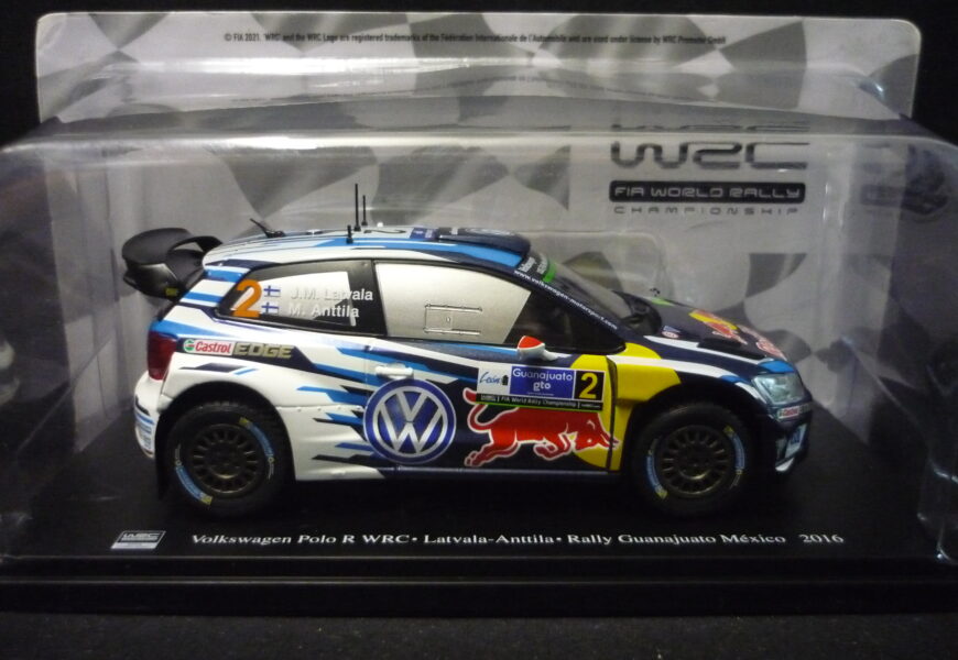 Volkswagen Polo R WRC Latvala Rally Mexico 2016 Hachette 1/24